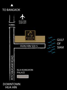 Map of Asara Villa & Suite, Hua Hin