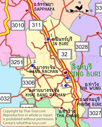 Map of Singburi