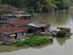 Rafts on Sakae Krang River