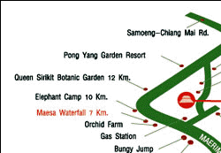 Sukantara  Cascade Resort Chiangmai : Map
