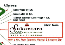 Sukantara  Cascade Resort Chiangmai : Map