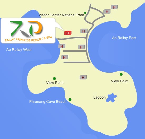 Railay Princess Resort and Spa Map