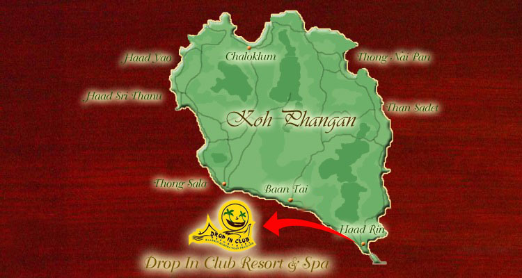 Drop in Club Resort & Spa Koh Phangan, Map