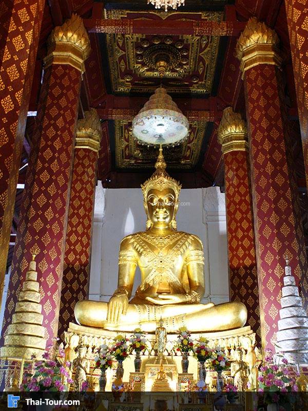 พระประธานทรงเครื่องหล่อสำริด