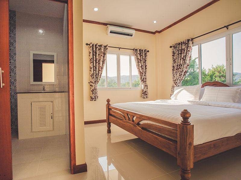 ห้องนอนพิทูเนีย พูลวิลล่า หัวหิน