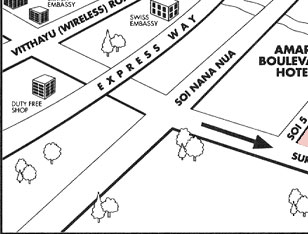 Amari Boulevard Hotel Bangkok : Map