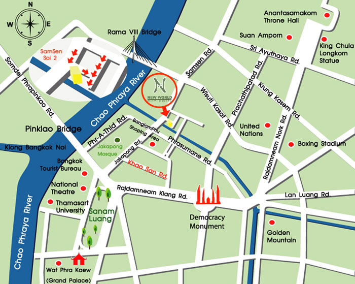 ἹŴ Ե - Map New World City Hotel