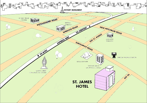 St. James Hotel - Map