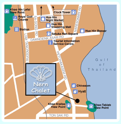 Map of Nern Chalet, Hua Hin
