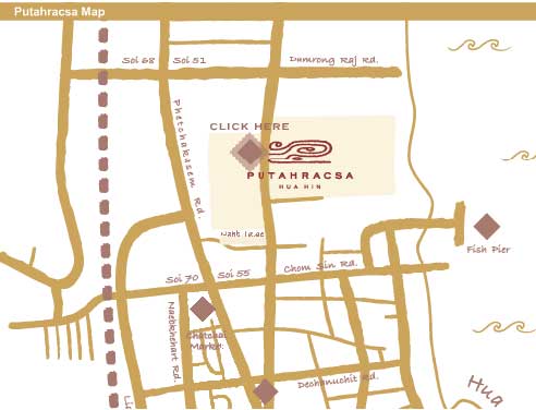 Map of Putahracsa, Hua Hin