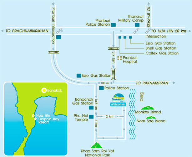 แผนที่ราชาวดี บ้านกรูด รีสอร์ต หัวหิน