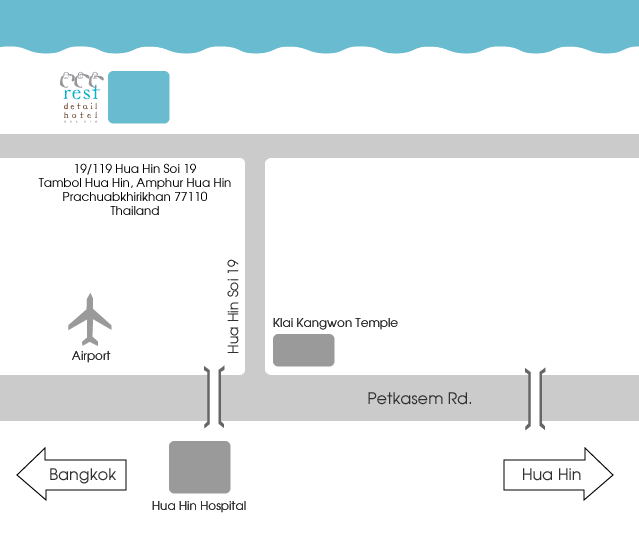 Map of Rest Detai Hotel, Hua Hin