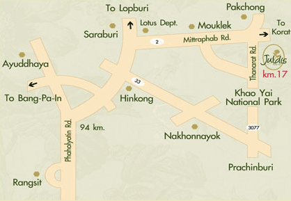 แผนที่ จุลดิส รีสอร์ท เขาใหญ่