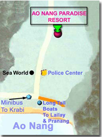 Aonang Paradise Resort - Map