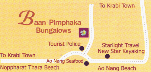 Map of Baan Pimphaka Bungalows