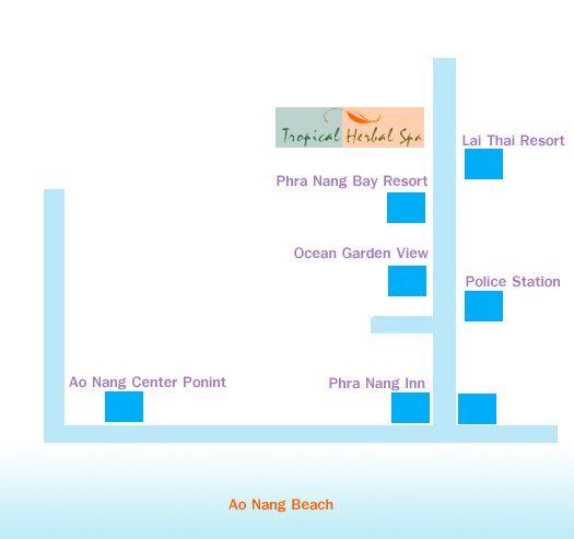 Map of Tropical Herbal Spa & Resort, Ao Nang Phuket