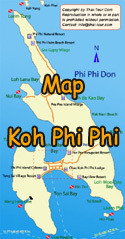Map of Koh Phi Phi