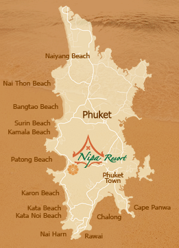 Map of Nipa Resort, Phuket