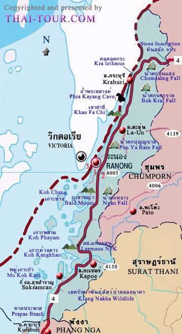 Ranong Map