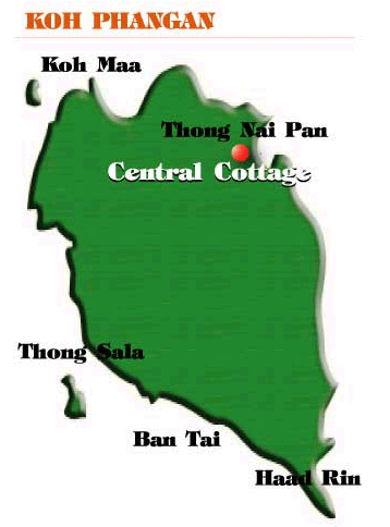 Central Cottage Resort Koh Phangan, Map