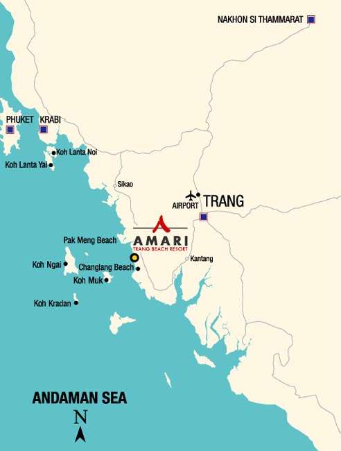 Map Amari Trang Beach Resort