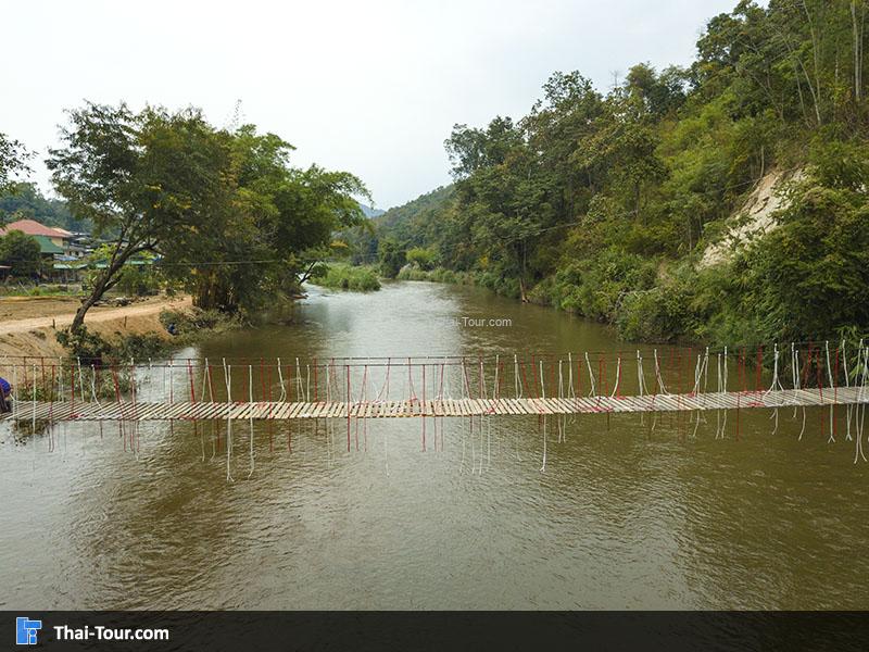 สะพานแขวน ขัวโต๋งเต๋ง บ้านกองกาน