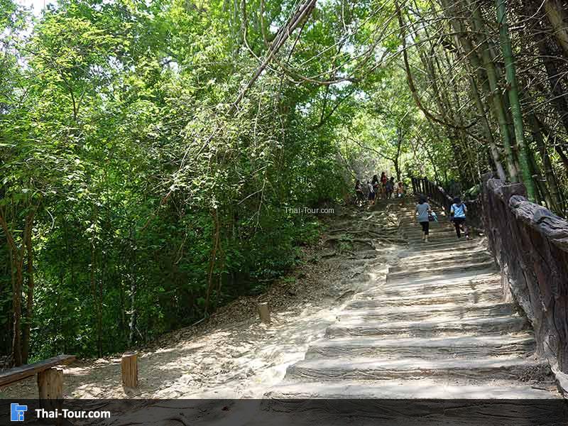 บันไดทางขึ้นน้ำตกชั้นต่อไป