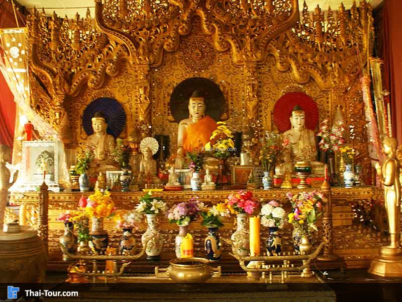 จุดกราบไหว้ บูชา วัดเสาร้อยต้น