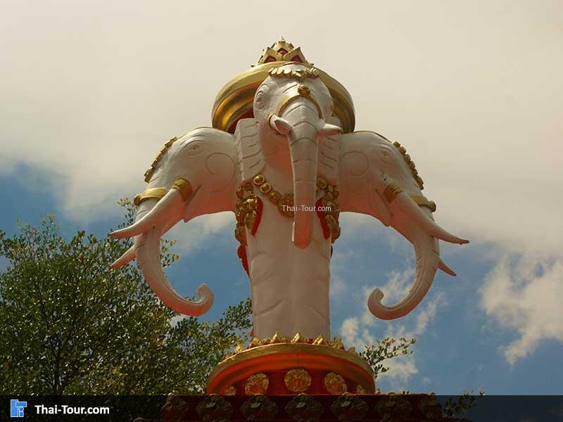 ช้างสามเศรียร อีกด้านของวัดตาลเจ็ดยอด