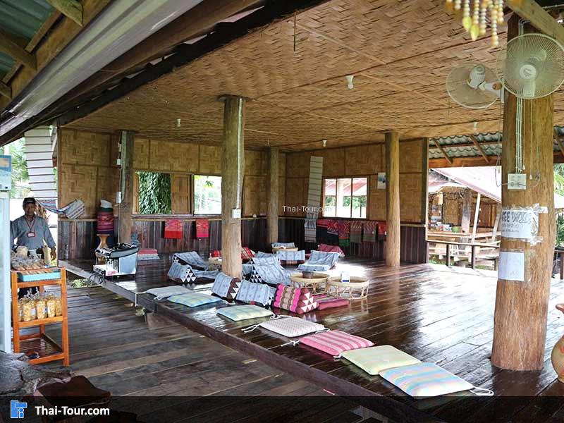 มุมด้านหน้าของบ้านไทลื้อ