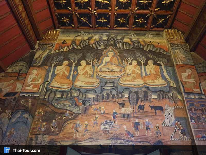 ภาพจิตรภาพฝาผนังของวัดภูมินทร์