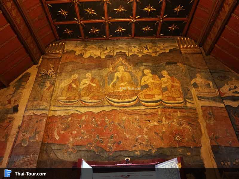 ภาพจิตรกรรมฝาผนังพระพุทธรูป