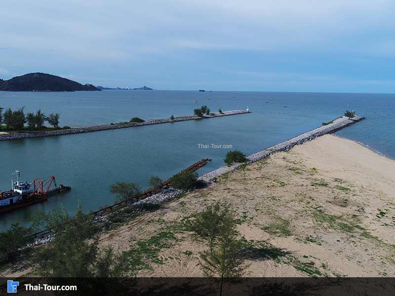 วิวมุมสูงปากน้ำปราณ