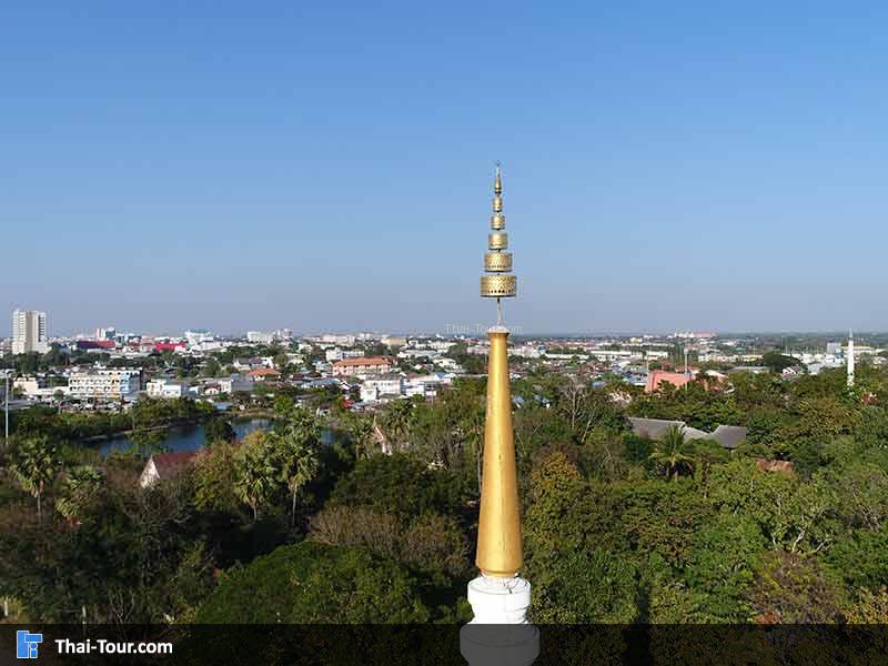 วิวมุมสูงด้านบน วัดศาลาทอง