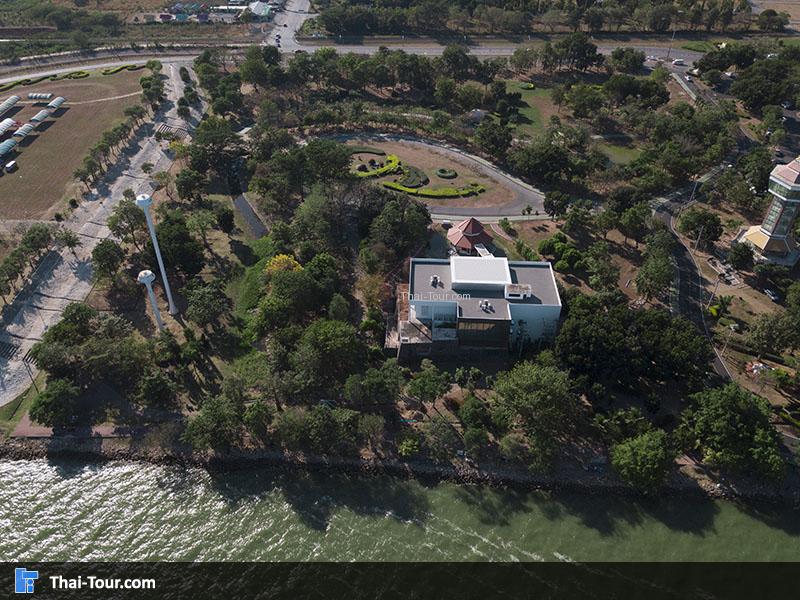 วิวมุมสูงของ เขื่อนป่าสักชลสิทธิ์ 