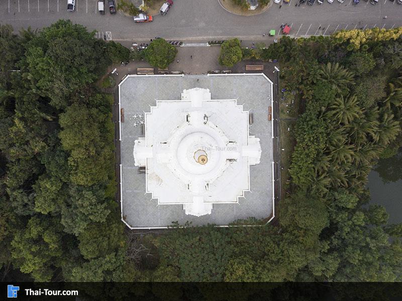 ภาพถ่ายมุมสูงเจดีย์พระบรมสารีริกธาตุเขาค้อ