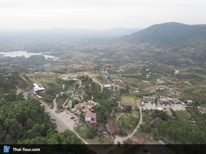 ภาพถ่ายมุมสูงเจดีย์พระบรมสารีริกธาตุเขาค้อ
