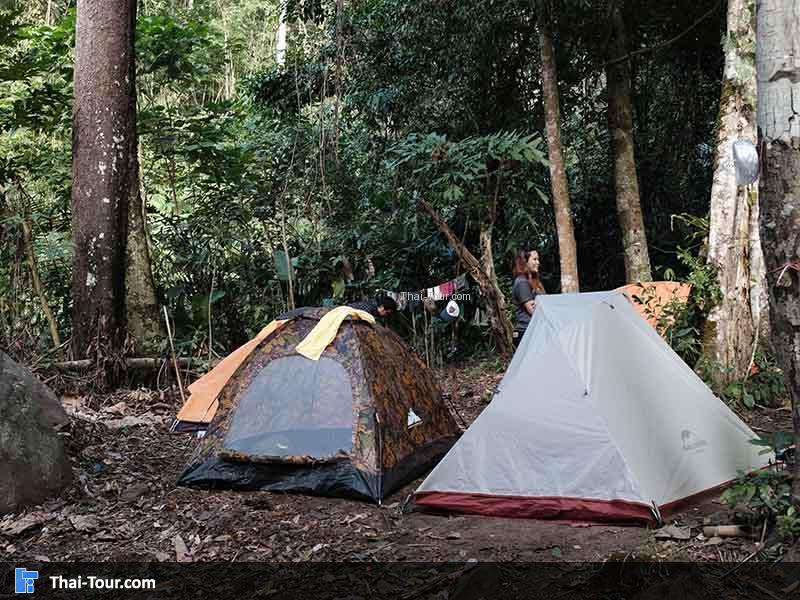 จุดกางเต้นท์ของเรา เดินมา 4 ชั่วโมงกว่าๆ