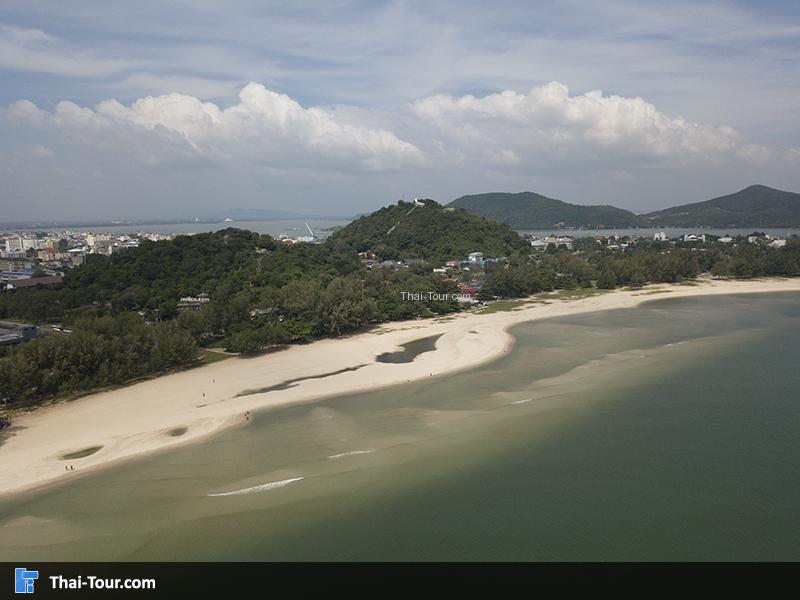 วิวมุมสูงถ่ายหาดสมิหลา