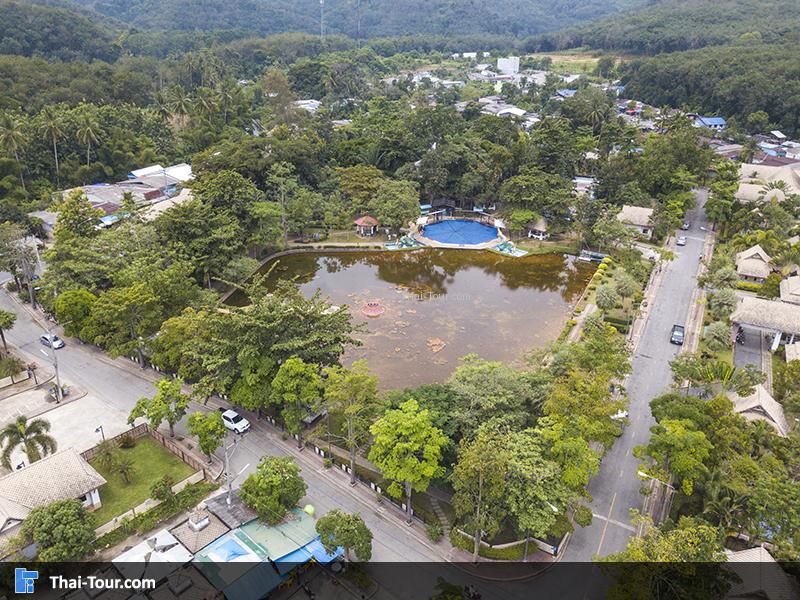 บ่อน้ำร้อนเบตง วิวมุมสูงด้านบน