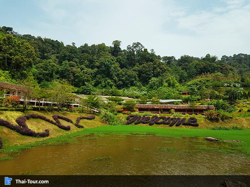 ด้านหน้ามีบึง 