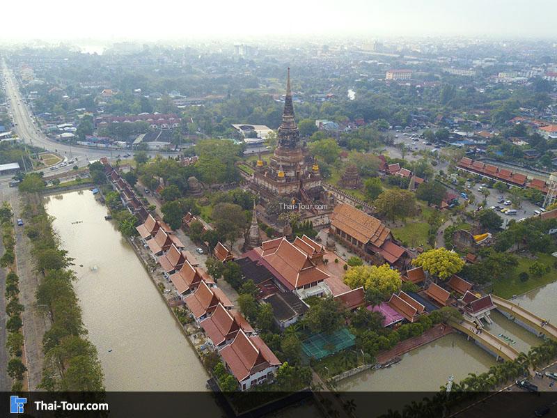 วิวมุมสูง วัดใหญ่ชัยมงคล