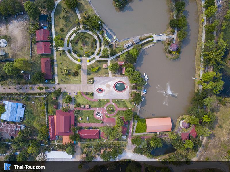 ภาพมุมสูง บ่อน้ำพุร้อนพระร่วง