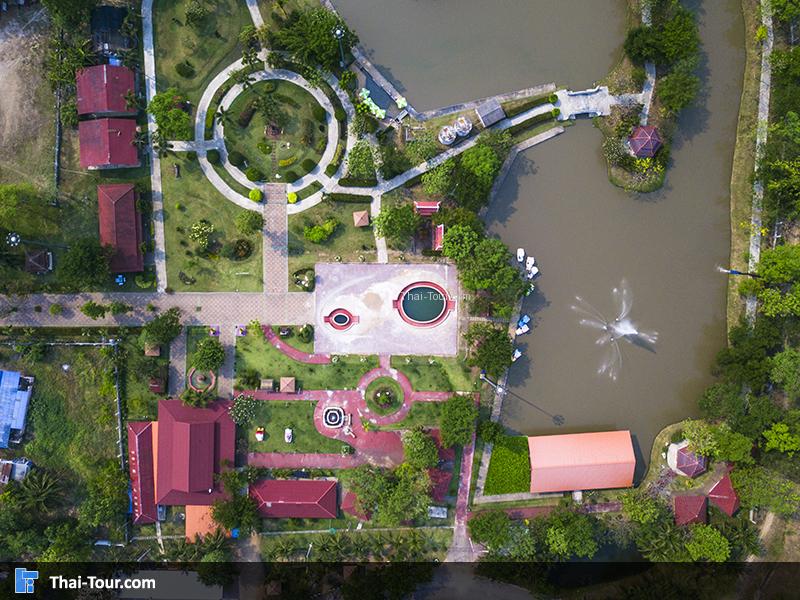 ภาพมุมสูง บ่อน้ำพุร้อนพระร่วง