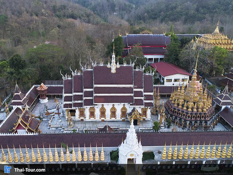 บรรยากาศภาพมุมสูงด้านบนของ วัดพระธาตุสุโทนมงคลคีรี