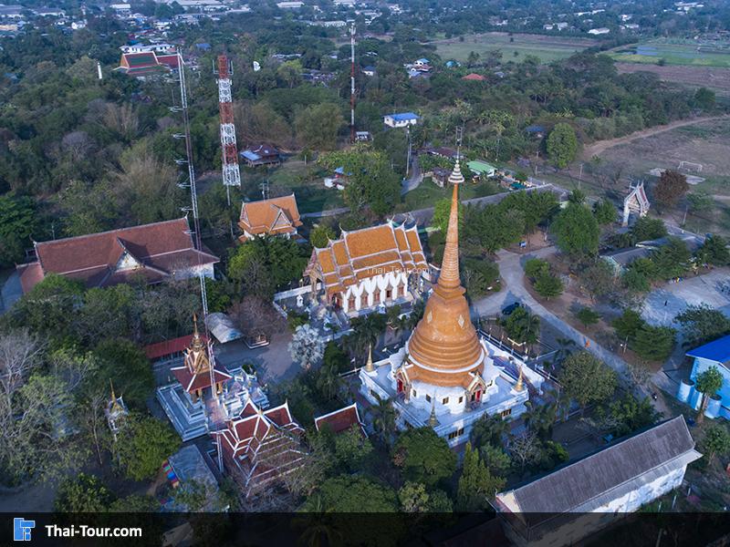 ภาพมุมสูง ของวัดศรีสวรรค์สังฆาราม (วัดถือน้ำ)