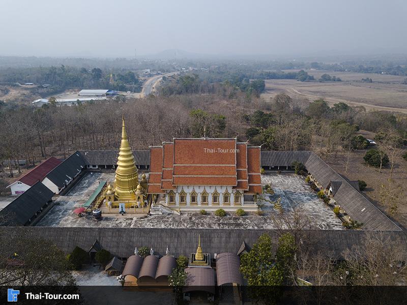 พระธาตุเจดีย์ดวงเดียว ภาพมุมสูงด้านบน