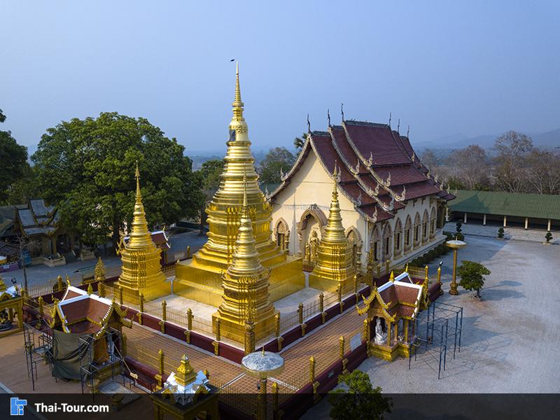 พระธาตุเจดีย์ห้าดวง พระธาตุสีทองงดงาม