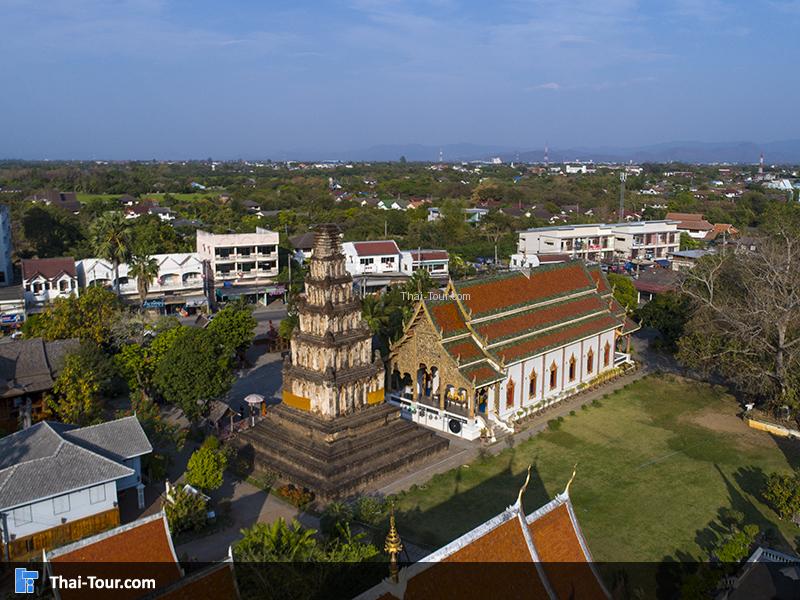 ภาพมุมสูงวัดจามเทวี