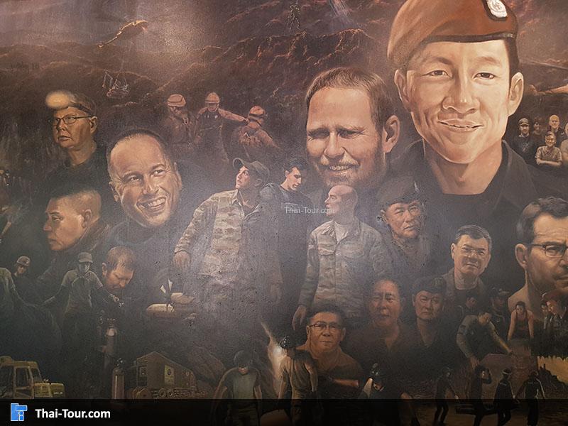 ภาพวาดของคนที่เข้าไปช่วยทีมหมูป่า